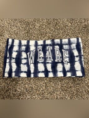 Penn State: PSU: Tie-Dye Bandeau Tube Top with "WE ARE" Print - Navy & White (S)